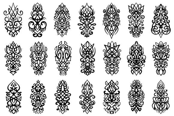 Abstract Vintage Patterns: Elevate Your Designs with Ornamental Flourishes