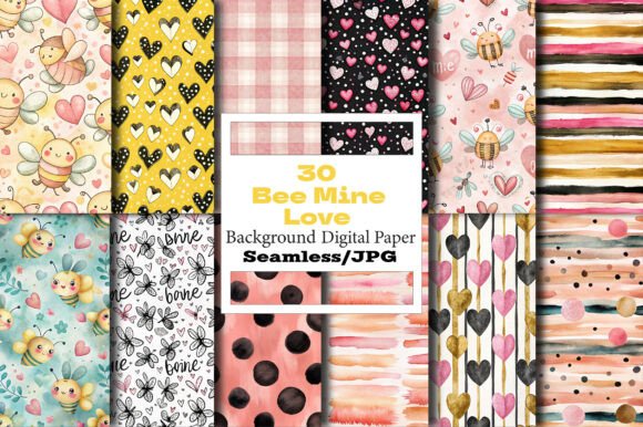 Bee Mine Love Seamless Patterns: Strategic Applications for Digital and Physical Brand Assets