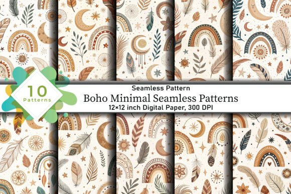 Boho Minimal Seamless Patterns