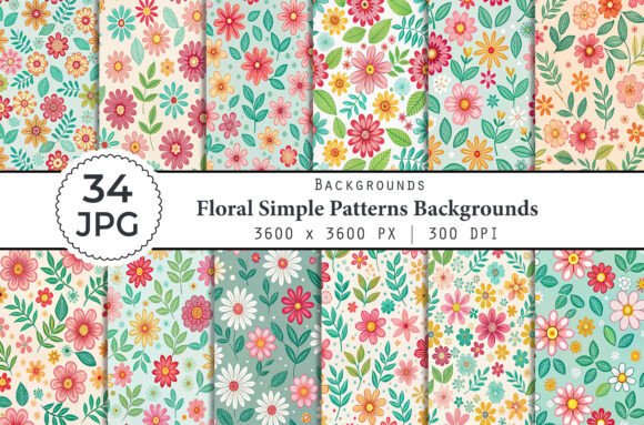 Floral Simple Patterns Backgrounds
