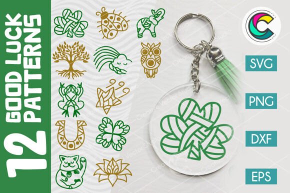 Good Luck Keychain SVG Patterns