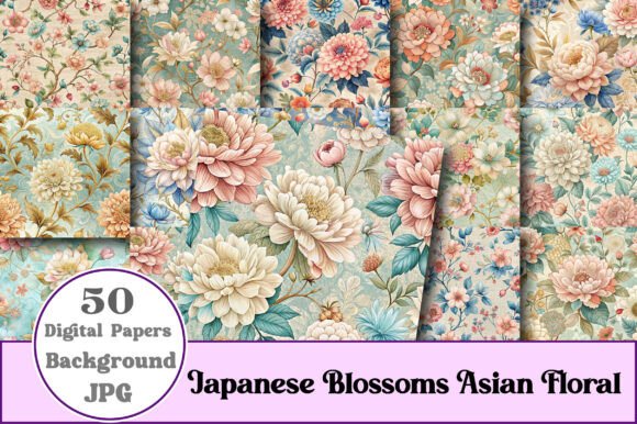 Japanese Blossoms Asian Floral Patterns
