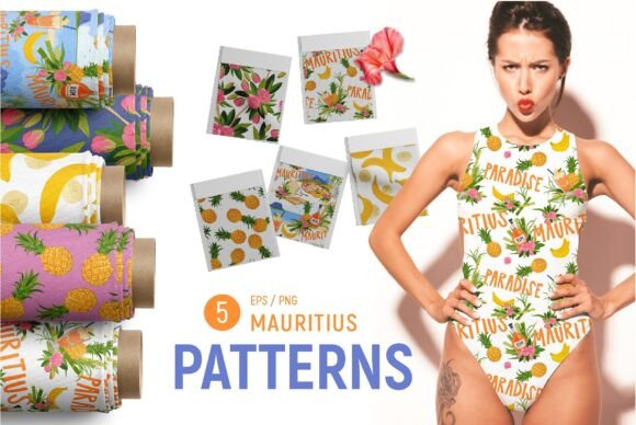 Mauritius Patterns. Vector Set