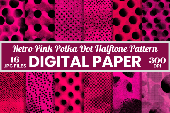Retro Pink Polka Dot Halftone Patterns: A Practical Review of the 2025 Digital Paper Bundle