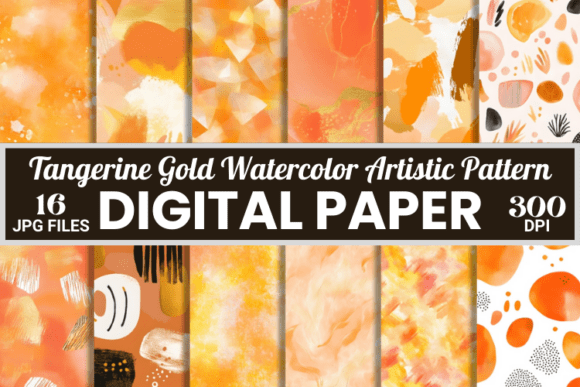 Tangerine Gold Orange Artistic Patterns for 2025