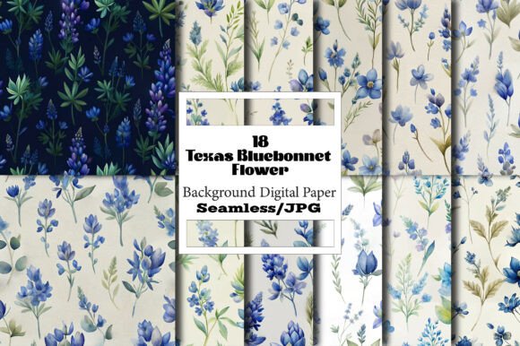 Texas Bluebonnet Flower Patterns: Premium Design Assets