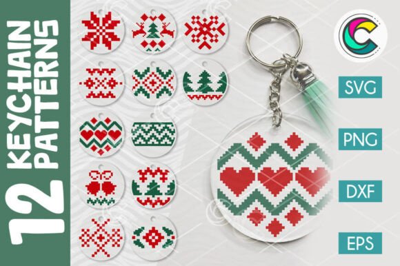 Ugly Sweater SVG Keychain Patterns